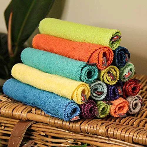 Close ▫️ toalhitas laváveis e reutilizáveis de bambu para bebés, embalagem de 10 unidades, cor pastel 6