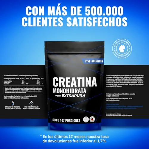 Gym Nutrition ▫️ Creatina Monohidratada Extrapura em Pó – 500 g (147 porções) 5