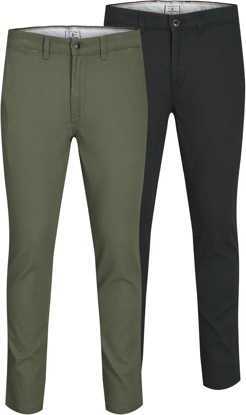JACK & JONES ▫️ Calças Chino - Conjunto de 2 Calças Chino de Corte Justo