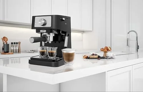 De'Longhi ▫️ Máquina de café expresso manual com bocal de espuma manual, preta 2