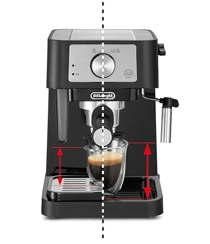 De'Longhi ▫️ Máquina de café expresso manual com bocal de espuma manual, preta 3