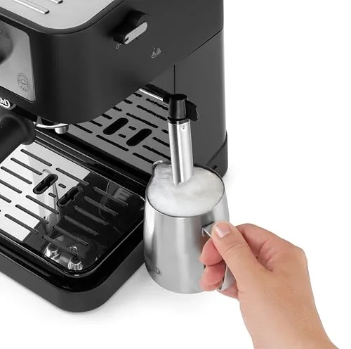 De'Longhi ▫️ Máquina de café expresso manual com bocal de espuma manual, preta 4
