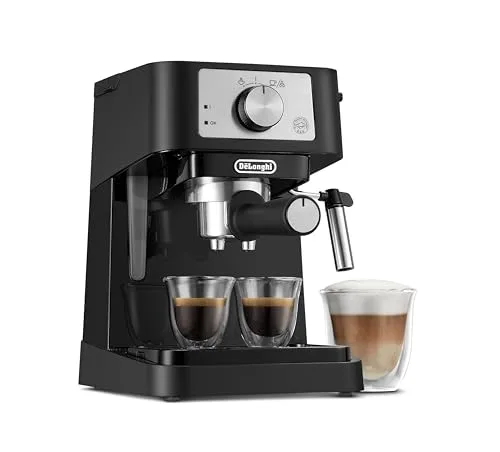 De'Longhi ▫️ Máquina de café expresso manual com bocal de espuma manual, preta 5