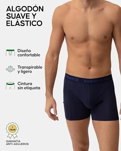 DANISH ENDURANCE ▫️ Cuecas boxer para homem, algodão, roupa interior, embalagem de 6 unidades 2