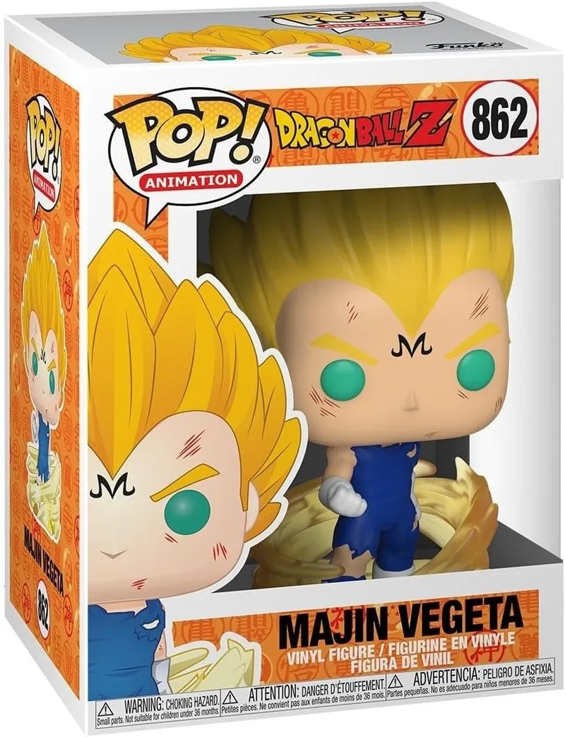 Funko ▫️ POP! Animation: DBZ - Majin Vegeta - Dragon Ball Z - Figuras em miniatura colecionáveis para exposição - Ideia para presente - Produtos oficiais - Brinquedos para crianças e adultos - Fãs de anime
