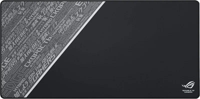 ASUS ▫️ ROG Sheath BLK LTD - Tapete de jogos extragrande com uma superfície otimizada para jogar, bordado resistente ao desgaste e base de borracha vermelha antiderrapante