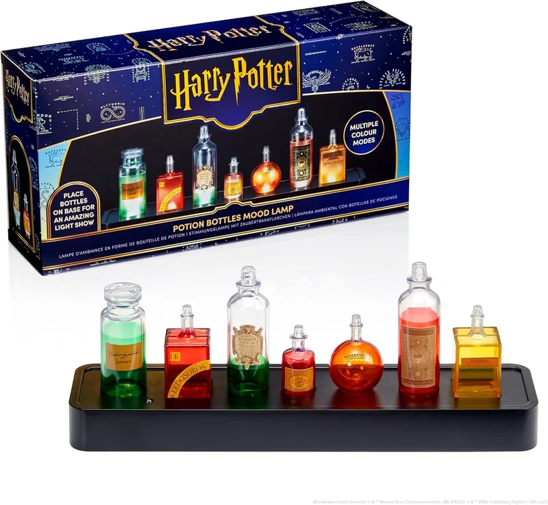WOW! PODS ▫️ Bandai - Mundo Mágico - Lâmpada Decorativa «Frascos de Poção do Professor Snape», 3 Modos de Iluminação, 40,64 x 20,32 x 81,28 cm - Uau! Stuff, WS1142 - Acessório para o quarto, presentes oficiais do Mundo Mágico de Harry Potter, brinquedos e artigos de coleção