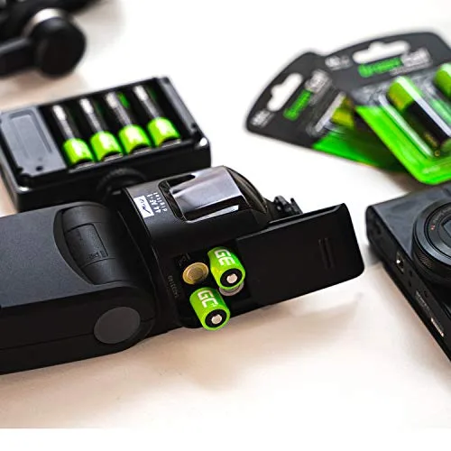 Green Cell ▫️ Baterias recarregáveis 2000 mAh 1,2 V [Conjunto de 4 unidades] Pilhas recarregáveis AA Ni-MH de baixa autodescarga, pré-carregadas, de alta capacidade HR6, recarregáveis e pré-carregadas 6
