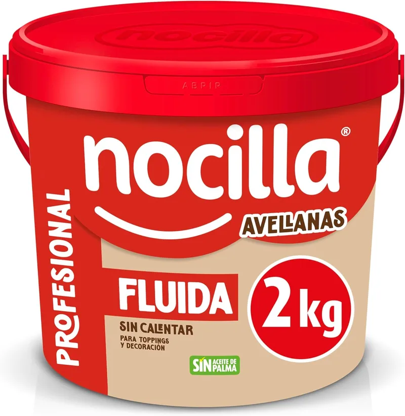 Nocilla ▫️ Profissional, Fluida com Sabor a Avelãs, sem Óleo de Palma - 2 kg