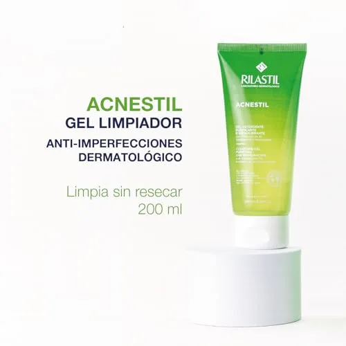 Rilastil ▫️ Acnestil Gel, Gel de Limpeza Anti-imperfeições e Hidratante, Limpa sem ressecar, com pantenol, ceramidas e ácido hialurónico, para peles mistas ou oleosas com tendência acneica – 200 ml (embalagem de 2) 3