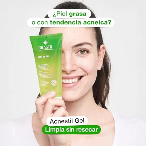 Rilastil ▫️ Acnestil Gel, Gel de Limpeza Anti-imperfeições e Hidratante, Limpa sem ressecar, com pantenol, ceramidas e ácido hialurónico, para peles mistas ou oleosas com tendência acneica – 200 ml (embalagem de 2) 4