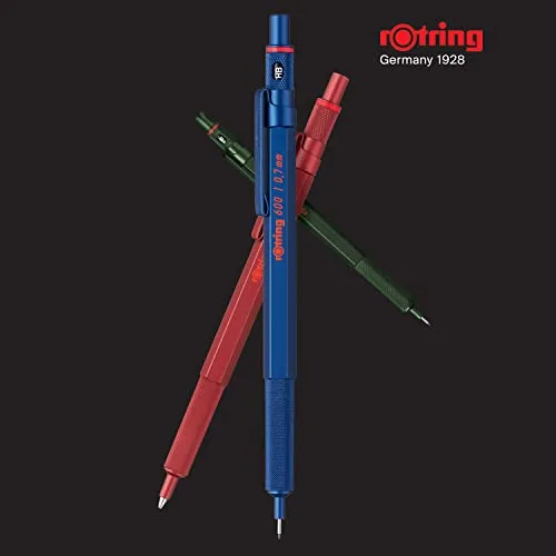 Rotring ▫️ Portaminas 600 | HB 0,7 mm | Corpo em metal vermelho | Cilindro hexagonal 2