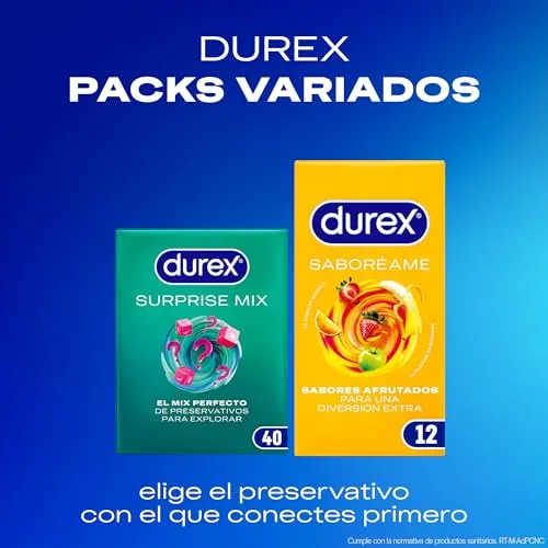 Durex ▫️ Preservativos «Saboréame», Sabores a Fruta para uma Diversão Extra, Morango, Banana, Laranja e Maçã, 12 preservativos 7