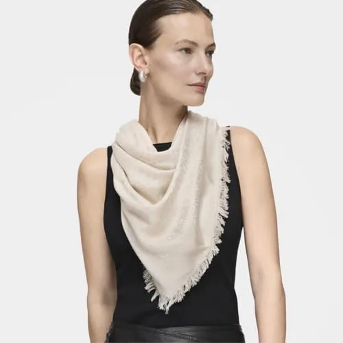 TOUS ▫️ Lenço Kaos Mini Jacquard bege 3