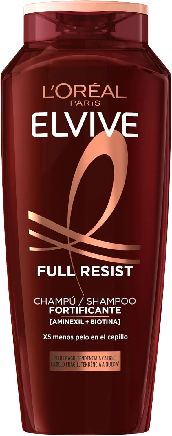 L'Oreal Paris ▫️ L'Oréal Paris Elvive Full Resist Champô Fortificante para Cabelo Frágil com Tendência para a Queda, Aloé vera, Preto, 400 ml : Amazon.es: Beleza