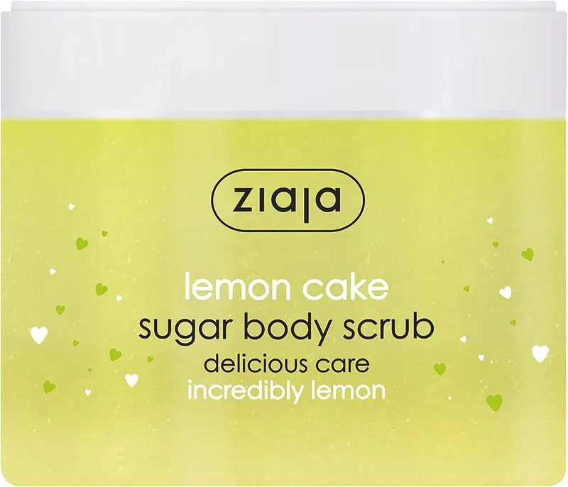 Ziaja ▫️ Lemon Cake Esfoliante Corporal de Açúcar, cor amarela, 300 ml
