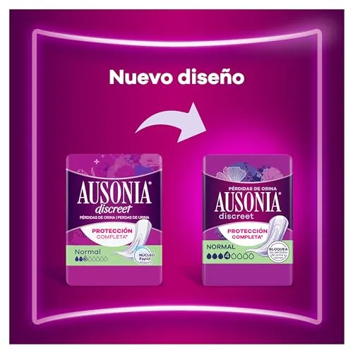 AUSONIA ▫️ Discreet Pensos para incontinência feminina, Normal, 72 unidades 5