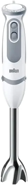 Braun ▫️ Hogar Minipimer 5235 - Varinha mágica, 1000 W, 21 velocidades e função turbo, proteção anti-salpicos, Powerbell Plus, 3 acessórios (batedores, picador de 500 ml, copo medidor de 600 ml), cor branca
