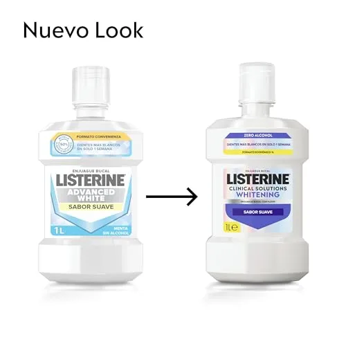 Listerine ▫️ Clinical Solutions Whitening - Elixir Bucal Sem Álcool - Embalagem de 2 x 1 L 2