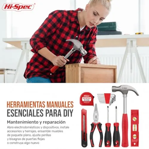 Hi-Spec ▫️ Conjunto de ferramentas com berbequim e aparafusadora sem fios de 8 V 6