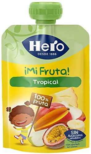 Solo ▫️ Hero Saquinhos de Fruta com Sabor Tropical para Bebés a partir dos 6 meses, 18 x 100 g 4