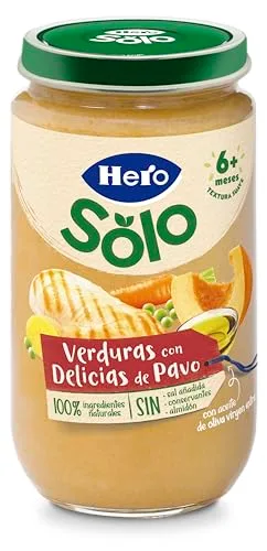 Solo ▫️ Hero Potinhos de Legumes com Delícias de Peru A partir dos 6 meses, 12 x 235 g 2