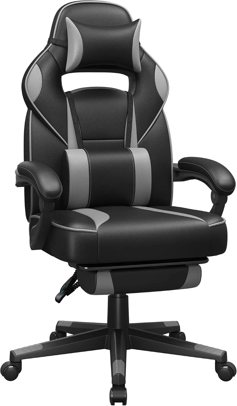 SONGMICS ▫️ Cadeira de escritório, ergonómica, apoio para os pés telescópico, 150 kg