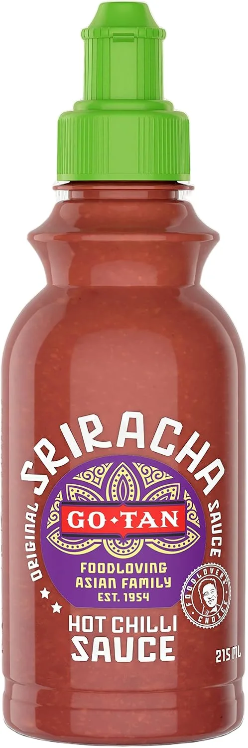 Go-Tan ▫️ Molho Sriracha, Tempero Picante de Malagueta, 54% de Malagueta Vermelha, Sabor Picante, 215 ml
