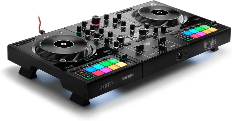 Hercules ▫️ DJControl Inpulse 500 - Controlador DJ USB de 2 decks para Serato DJ Lite e DJUCED