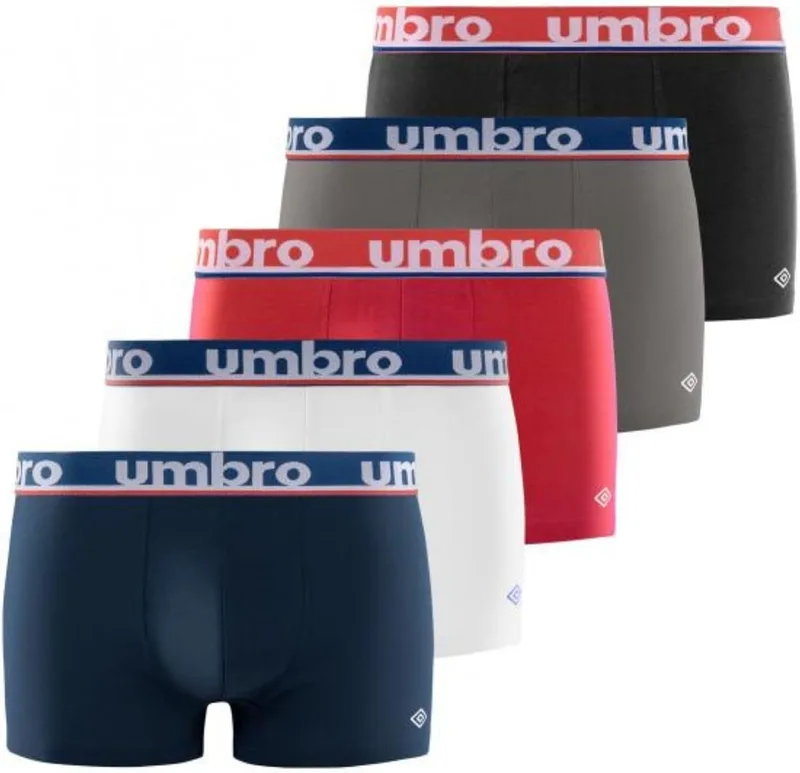 Umbro ▫️ Cuecas Boxer para Homem 100% Algodão, Roupa Interior para Homem, Sustentável, Natural (Conjunto de 5)