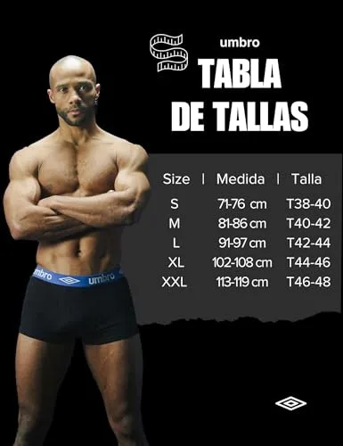 Umbro ▫️ Cuecas Boxer para Homem 100% Algodão, Roupa Interior para Homem, Sustentável, Natural (Conjunto de 5) 4