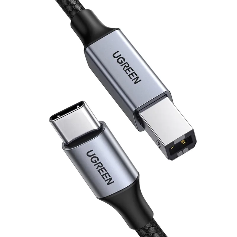UGREEN ▫️ Cabo de impressora USB-C para Tipo B 2.0 (1 metro)