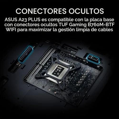 ASUS ▫️ A21 Plus - Caixa mATX (Compatível com dissipador de CPU de 165 mm, radiadores de 360 mm, placa gráfica de 380 mm, fonte de alimentação ATX, placa-mãe com conector oculto, cor branca) 3