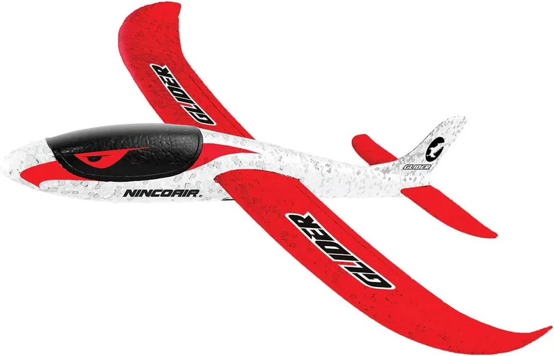 Ninco ▫️ NincoAir-Glider 2 | Avião planador de brincar em poliespuma | Dimensões: 48 x 48 x 12 cm. | Presente de desportos ao ar livre para meninos e meninas | A partir dos 3 anos (NH92029)