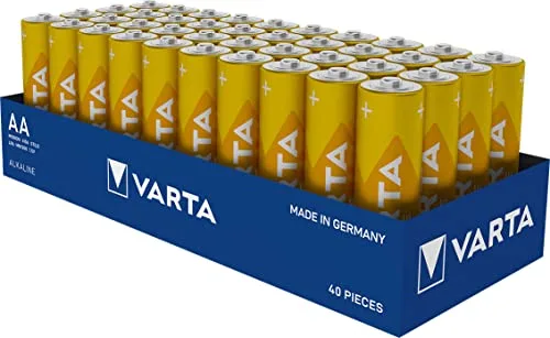 Varta ▫️ Pilhas AA, embalagem de 40 unidades, Longlife Power, alcalinas 2