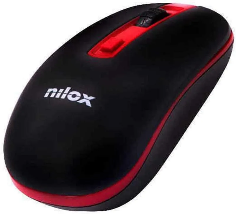 Nilox ▫️ Rato sem fios 1000 dpi Preto/Vermelho