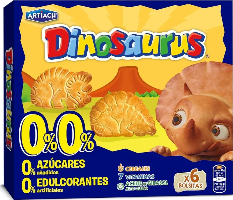 Artiach ▫️ Dinosaurus 0% Bolachas de Cereais, 185 g