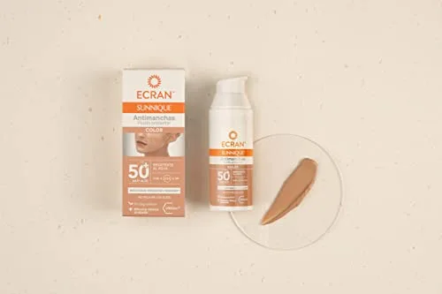 Ecran ▫️ Sunnique - Protetor facial antimanchas FPS 50+ com cor - 50 ml 3