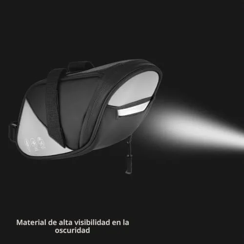 CCKOLE ▫️ Alforjes para selim de bicicleta de montanha com elementos refletores, bolsa traseira resistente à água e a rasgos, selim multifuncional 3