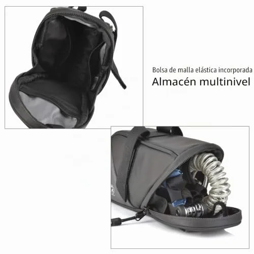 CCKOLE ▫️ Alforjes para selim de bicicleta de montanha com elementos refletores, bolsa traseira resistente à água e a rasgos, selim multifuncional 5
