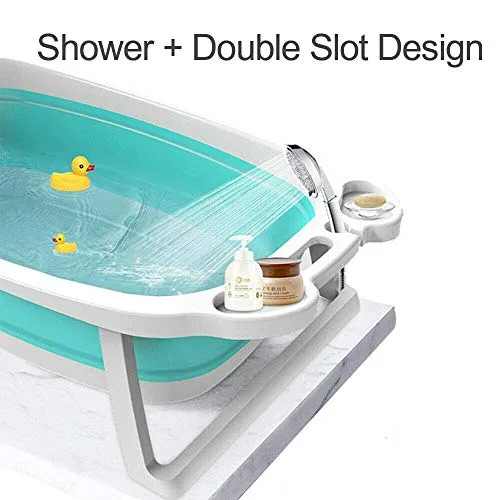 Babify ▫️ Lagoon: Banheira dobrável para bebé com almofada, dobrável de forma compacta, almofada redutora incluída, verde 3
