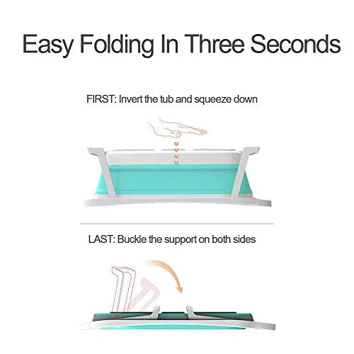 Babify ▫️ Lagoon: Banheira dobrável para bebé com almofada, dobrável de forma compacta, almofada redutora incluída, verde 7