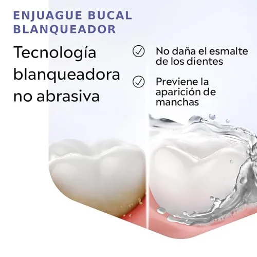 Listerine ▫️ Advanced White Sabor Suave (1 x 500 ml), elixir bucal com 0% de álcool, elixir bucal sem álcool com sabor a menta, elixir bucal branqueador para uma limpeza ideal 5