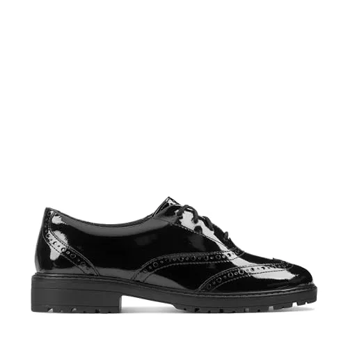 Clarks ▫️ Mocassins Escala Brilhantes para Menina | Silhueta intemporal | Palmilha de espuma macia | Tecnologia de controlo de odores | Disponível em tamanho largo, Preto 2