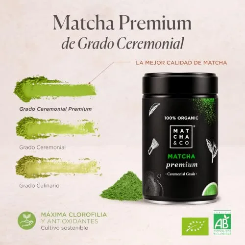 Matcha & CO ▫️ Chá Matcha em Pó Premium 100% Ecológico, Orgânico e Natural 80 g – Chá Verde em Pó Cerimonial do Japão 2