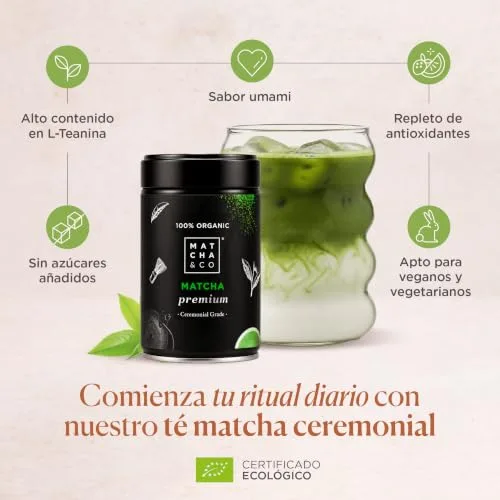 Matcha & CO ▫️ Chá Matcha em Pó Premium 100% Ecológico, Orgânico e Natural 80 g – Chá Verde em Pó Cerimonial do Japão 3