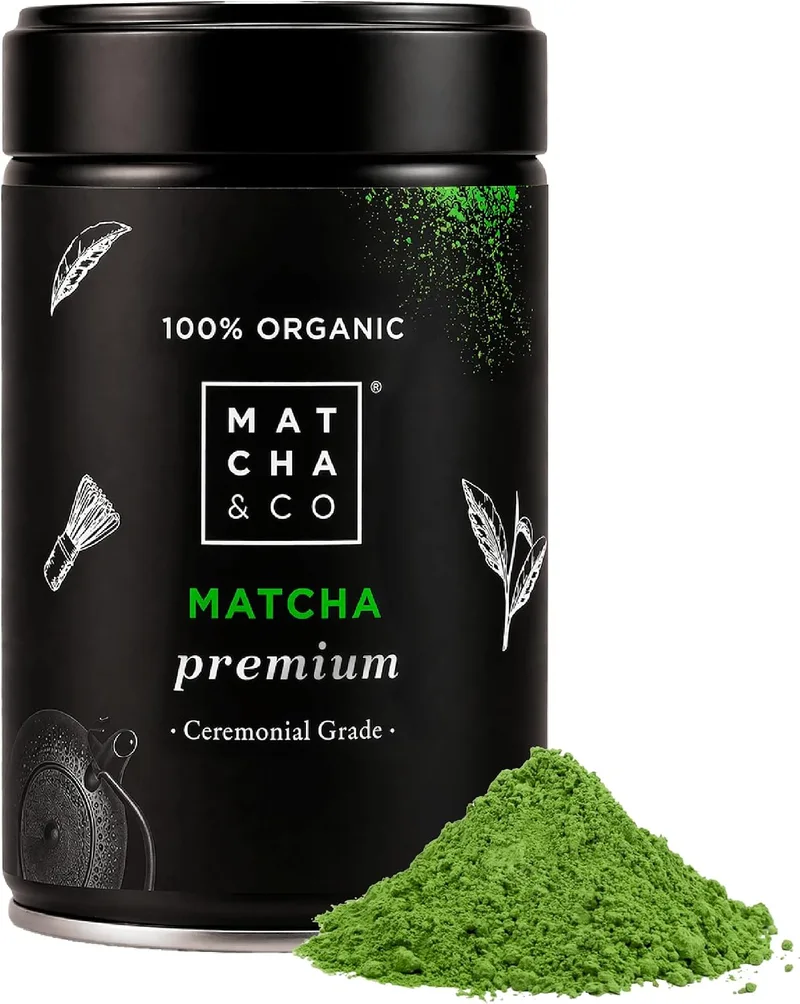 Matcha & CO ▫️ Chá Matcha em Pó Premium 100% Ecológico, Orgânico e Natural 80 g – Chá Verde em Pó Cerimonial do Japão