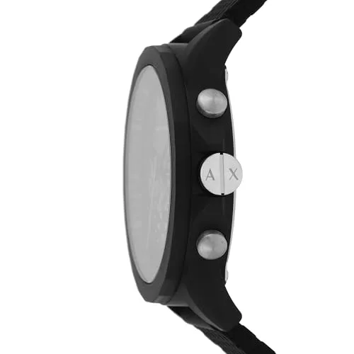 Armani Exchange ▫️ Relógio para homem, movimento de quartzo com cronógrafo e caixa de 44 mm com bracelete em silicone 2