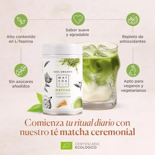 Matcha & CO ▫️ Chá Matcha Original 100%, Grau Cerimonial, em Pó Biológico do Japão, Biológico, 100% Natural, Chá Verde, 80 g - 3