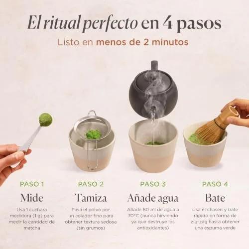 Matcha & CO ▫️ Chá Matcha Original 100%, Grau Cerimonial, em Pó Biológico do Japão, Biológico, 100% Natural, Chá Verde, 80 g - 5
